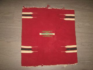 Vtg Native American Textile Weaving Navajo Indian Rug 18 X 20 "