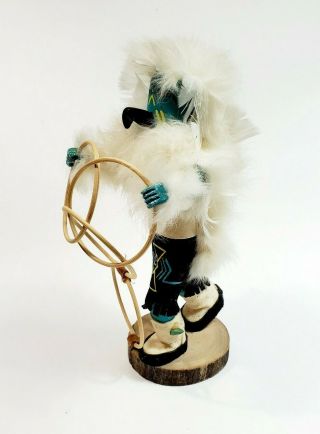9.  5 " Native American Kachina Doll,  Navajo Made Hoop Dancer Signed V.  Mtz 402 492