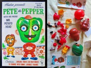 Vintage Pete The Pepper With His Friend Mr Potato Head Tomato Or Orange? Hasbro