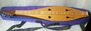 Vintage 4 - String Wood Dulcimer Folk Song Mandolin Style W - Case & Book