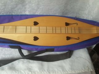 Vintage 4 - String Wood Dulcimer Folk Song Mandolin Style W - Case & Book 3