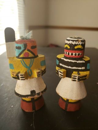 Authentic 2 Wood Carved Navajo Kachina Dolls
