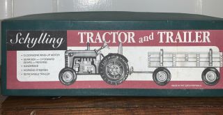 Schylling Tractor and Trailer Key Wind Tin Toy In The Box 3