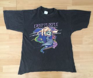 Deep Purple.  Slaves & Masters.  Vintage 1991 European Tour Official T Shirt