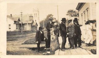 Crescent City,  Ca Street Scene,  Church Del Norte County Ca 1910s Vintage Photo