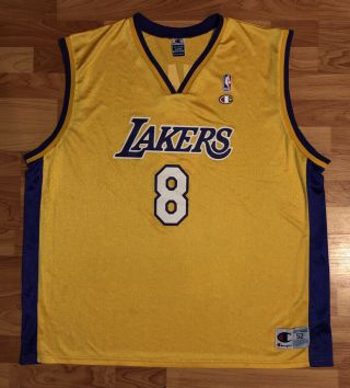 Vintage Los Angeles Lakers Kobe Bryant 8 Nba Jersey Champion Mens Size Xxl 52