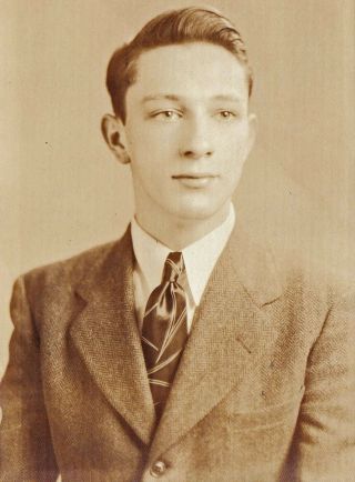Young Man In Tweed - Vintage 1920s/30s Class Photo Portrait - 4 " X 6 "