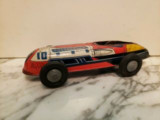 Vintage Marx Lupor Speed King Tin Friction 10 Race Car