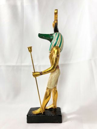 AGI Artisan Guild International Standing SOBEK Egyptian God Statue 12” 3