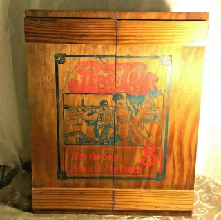 Vintage Pepsi Cola Wood Crate Caddie Cabinet Hits The Spot Down On The Beach
