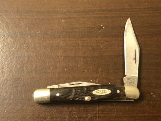 Vintage Case Xx Usa 6308 10 Dot 1980 3 Blade Bone Whittler Pocket Knife