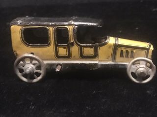 Antique Germany Fischer? Limousine Auto Car Tin Litho Toy Penny Toy