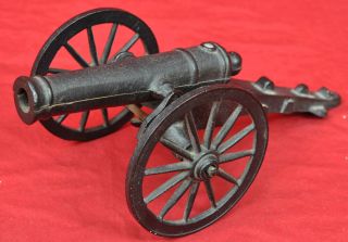 Vintage Cast Iron Us Civil War 10 1/2 " Toy Cannon Unmarked