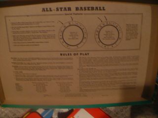 Vintage Cadaco Ellis All Star Baseball Board Game copyright 1959 w Old Timers 2