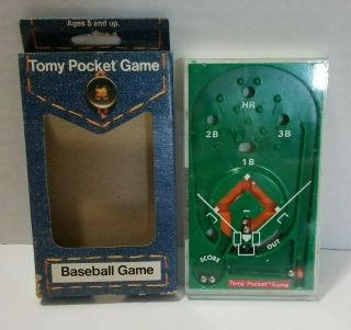Vintage - Tomy Pocket Game - Baseball - 1975 - Handheld Mechanical Arcade