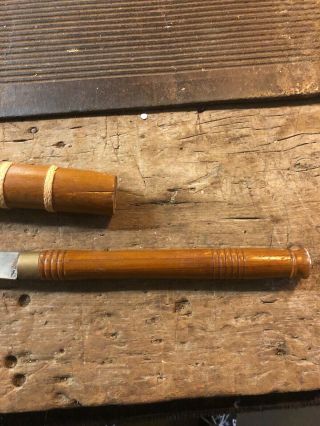 Vintage Old Burmese Burma DHA Sword w/ Scabbard 20” Long Blade 2
