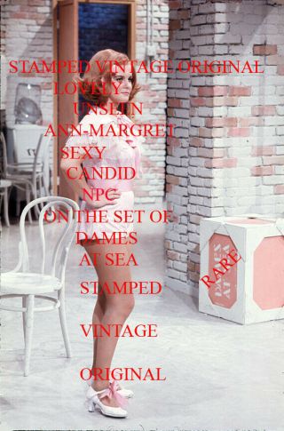 Ann Margret Sexy Leggy Unseen Stamped Vintage Transparency Dames At Sea