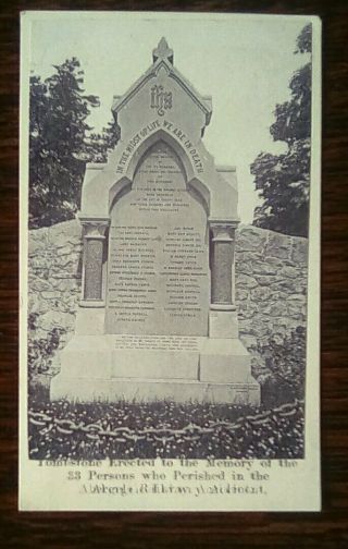 Cdv Photo Of The Abergele Railway Disaster Memorial 33 Were Killed In May 1868