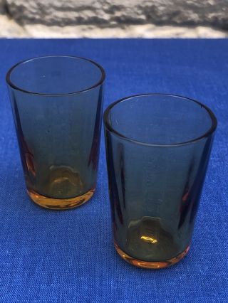 Vintage Amber Coloured Shot Glasses (small)