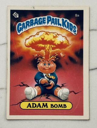 Vintage 1985 Topps Garbage Pail Kids Series 1 Adam Bomb 8a Cheaters License Card