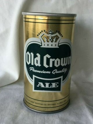 Vintage Old Crown Ale Pull Tab Beer Can Open On Bottom Empty Can