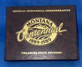 Centennial (montana) 1889 - 1989 Big Horn Belt Buckle 2455 Of 5000