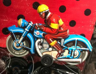 Old Tin Toy Motorcycle 70 