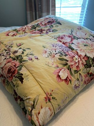 Vintage Ralph Lauren Sophie Brooke Yellow Floral King Comforter