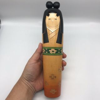 Japanese Vintage Kokeshi Doll Wooden 9.  05 Inches 23 Cm Jp Seller