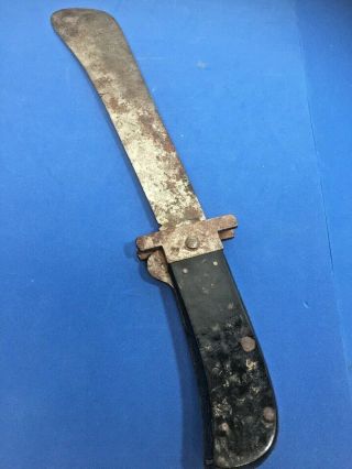 Vintage Wwii Era Case Xx Folding Camp / Hunting Knife /machete Large