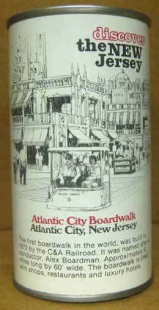 Iron City Beer Ss Can Atlantic City Boardwalk Jersey,  Pennsylvania 1974 1/1,