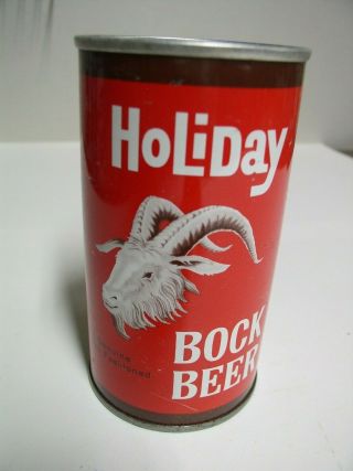 Holiday Bock Beer Straight Steel Beer Can Holiday Brewing Co.  Potosi Wi