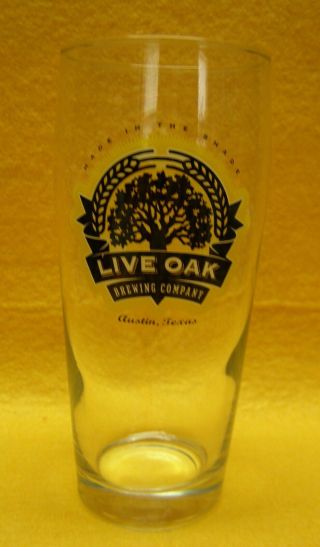 Live Oak Brewing Willybecher Beer Glass Austin Texas