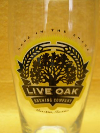 Live Oak Brewing Willybecher Beer Glass Austin Texas 2