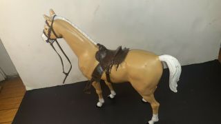Vintage 1960 ' s MARX Best Of The West BOTW Thunderbolt Horse with Saddle & Bridle 2
