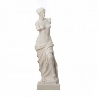 Nude Venus De Milo Aphrodite Of Melos Statue Sculpture Alabaster 10.  6 "