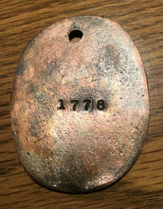 1778 Hudson Bay Fur Trade Trinket Medal Beaver on Branch Bronze/Brass Finish 3