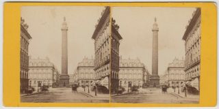 France Stereoview - Paris And A View Of Place Vendôme