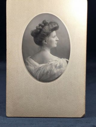 1880 - 1920 Vintage Portrait Of Young Woman Named: Effie Borden / Burlington Nj