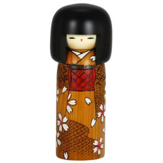 Japanese 7.  5 " H Sosaku Wooden Kokeshi Doll Haru - No - Iro /made In Japan