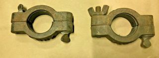 2 Vintage York Barbell Olympic Thumbscrew Weight Collars