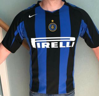 Vintage Inter Milan Home Shirt 2004/05 Size Medium