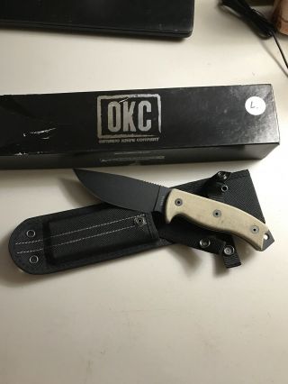 Ontario Rat - 5 Fixed Blade Full Tang Knife With Nylon Sheath & Box