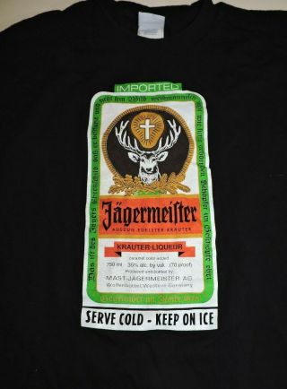 Jagermeister T Shirt Xl Vintage Liqueur Classic Label