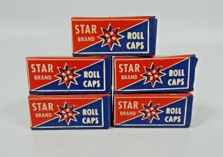 Vintage Star Brand Repeating Paper Caps,  5 Boxes,  M.  Backes Sons