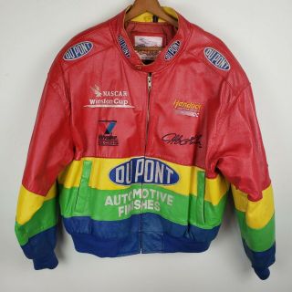 Vintage Jeff Gordon Men’s Dupont Hendrick Rainbow Racing Jacket Nascar Xl