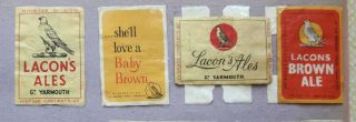 Lacons Brewery - Four Vintage Matchbox Labels 1960 