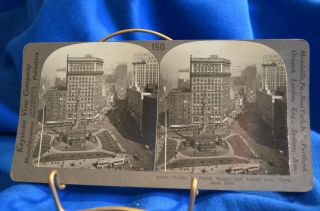 Keystone Stereoview Photo View Of Public Square And Euclid Ave.  Cleveland,  Ohio
