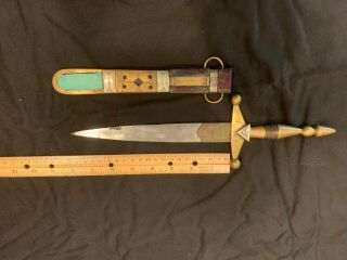 Authentic Vintage Tuareg North African Nomads 13 " Knife,  Arm Dagger With Sheath