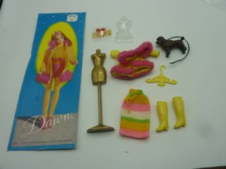 Vintage Dawn Dolls Clothes Outfit Huggly Snuggly 0818 Yellow/pink/glasses 09